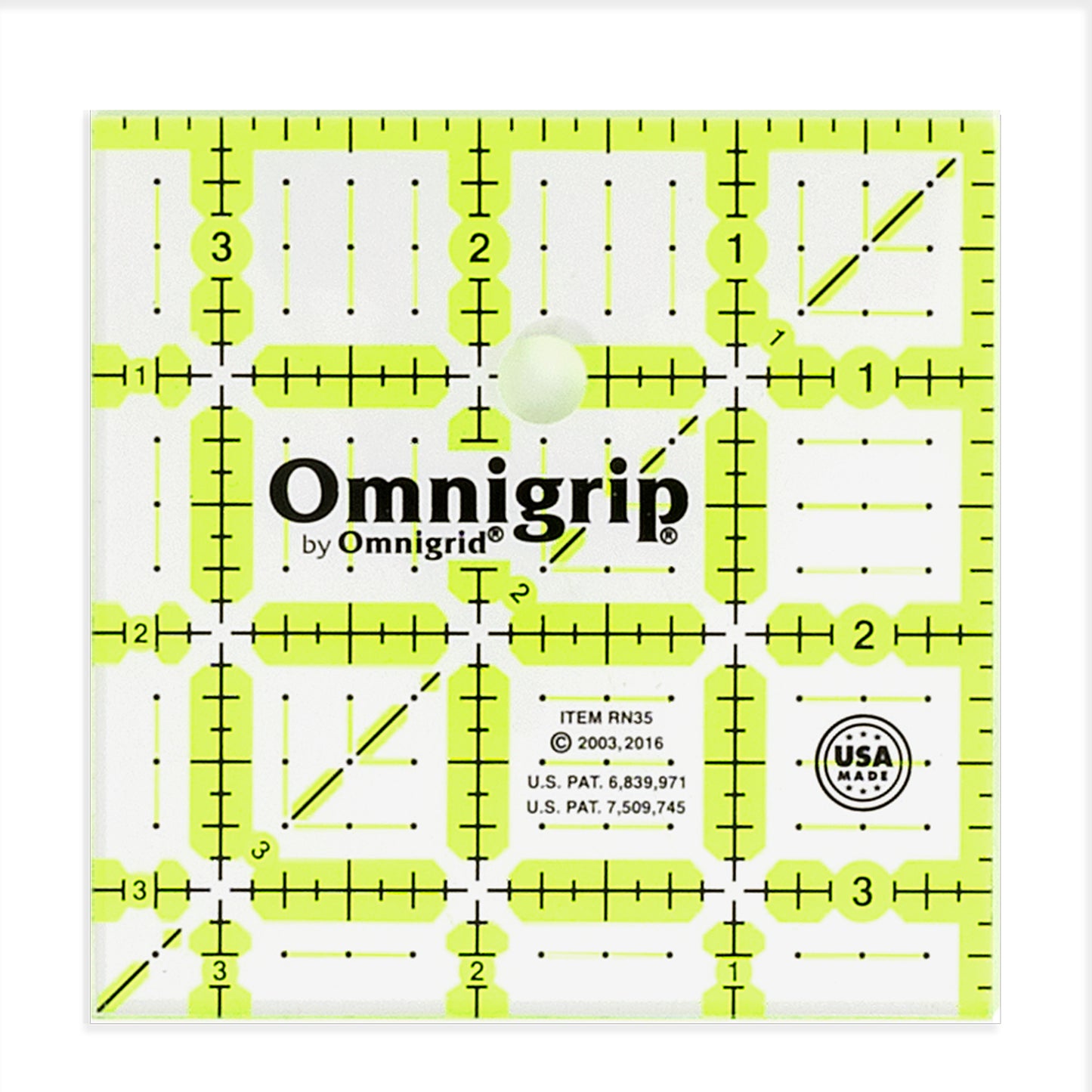 Neon Square Ruler, 3-1/2" x 3-1/2"