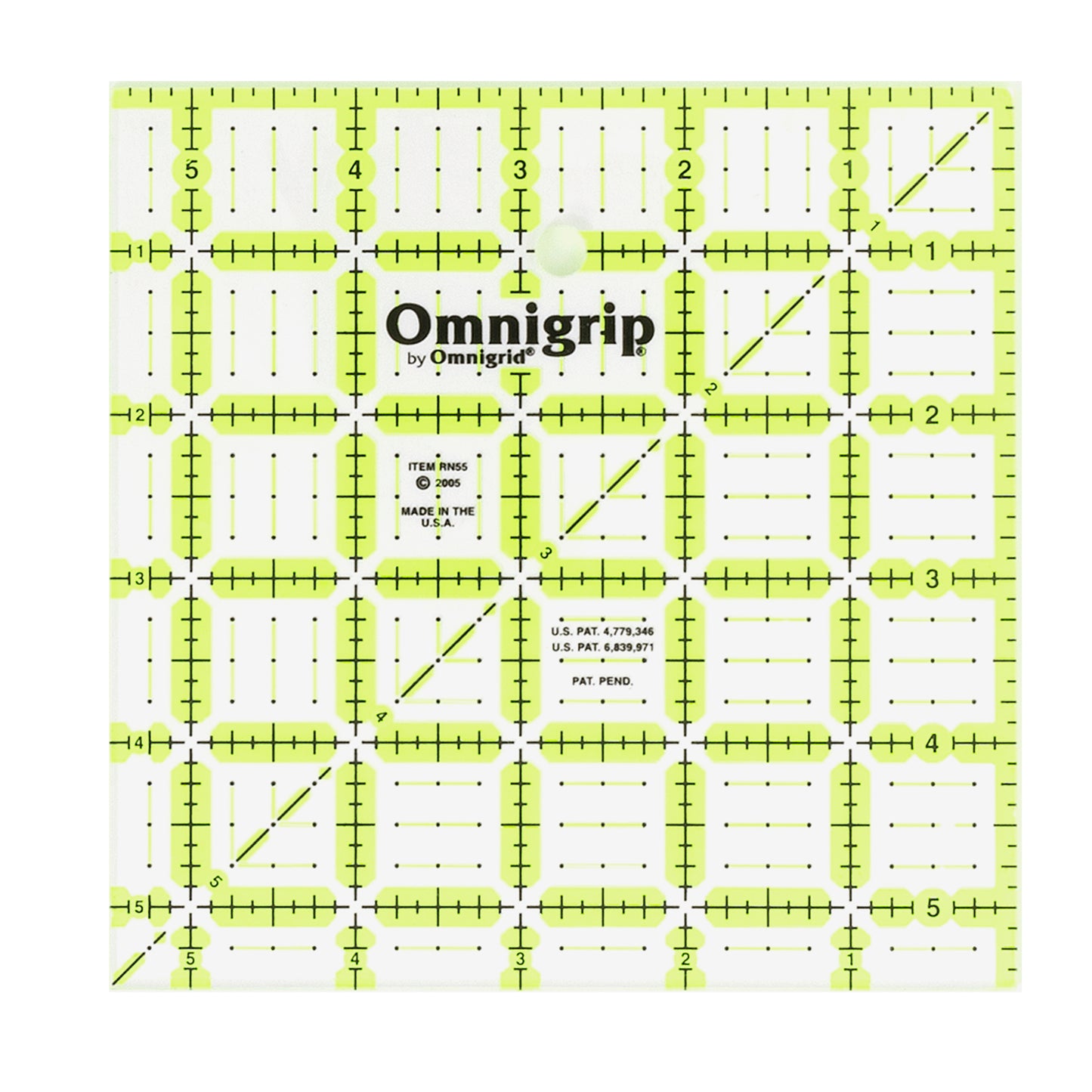 Neon Square Ruler, 5-1/2" x 5-1/2"