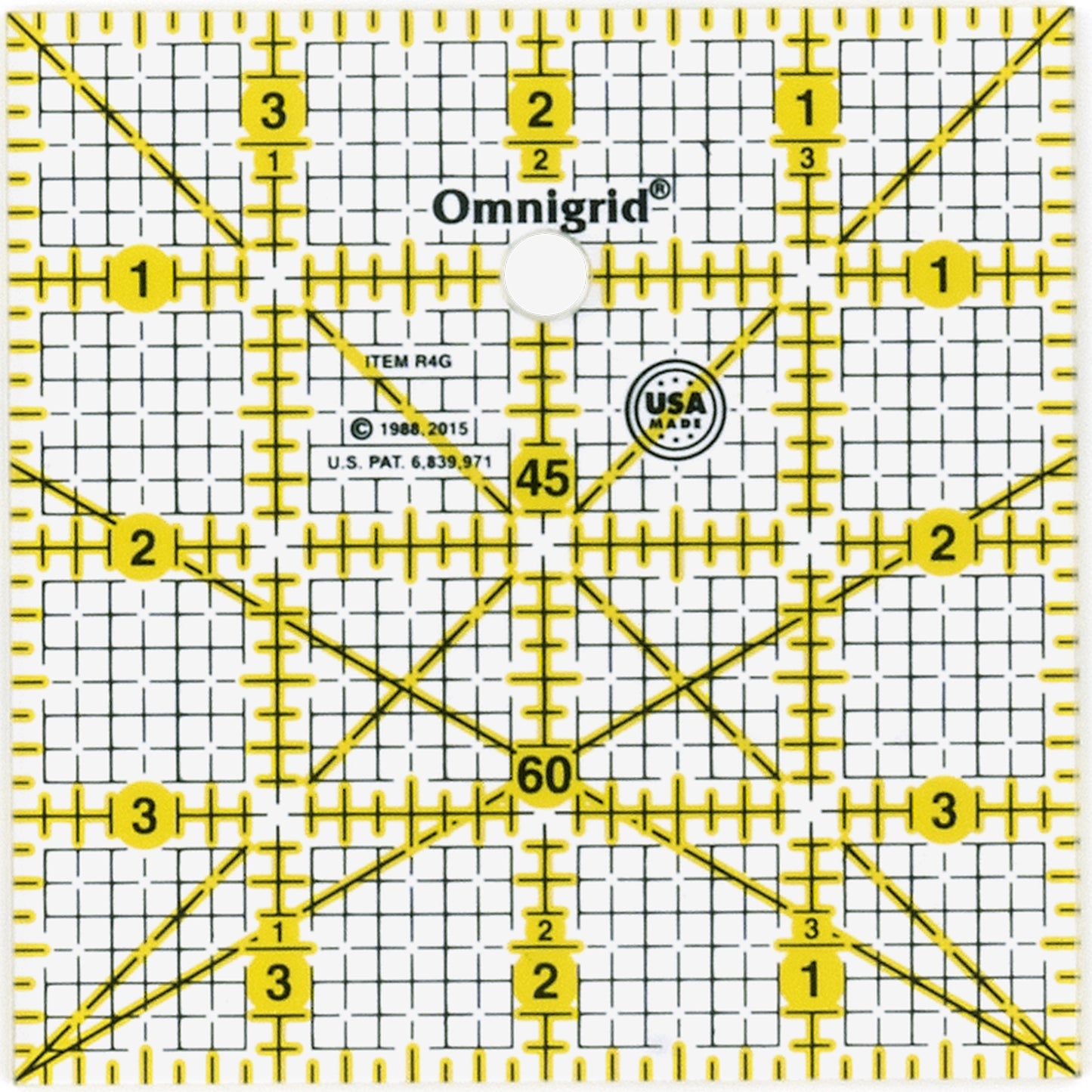 Règle à grille carrée, 4" x 4"