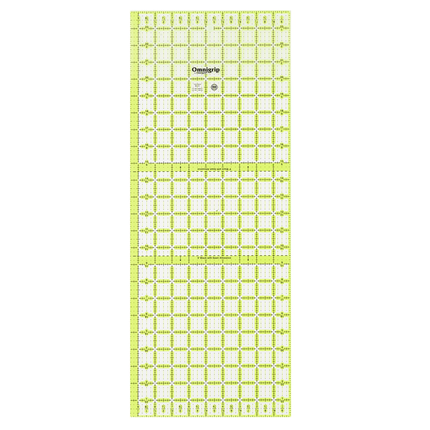 Neon Rectangle Ruler, 9-1/2" x 24"