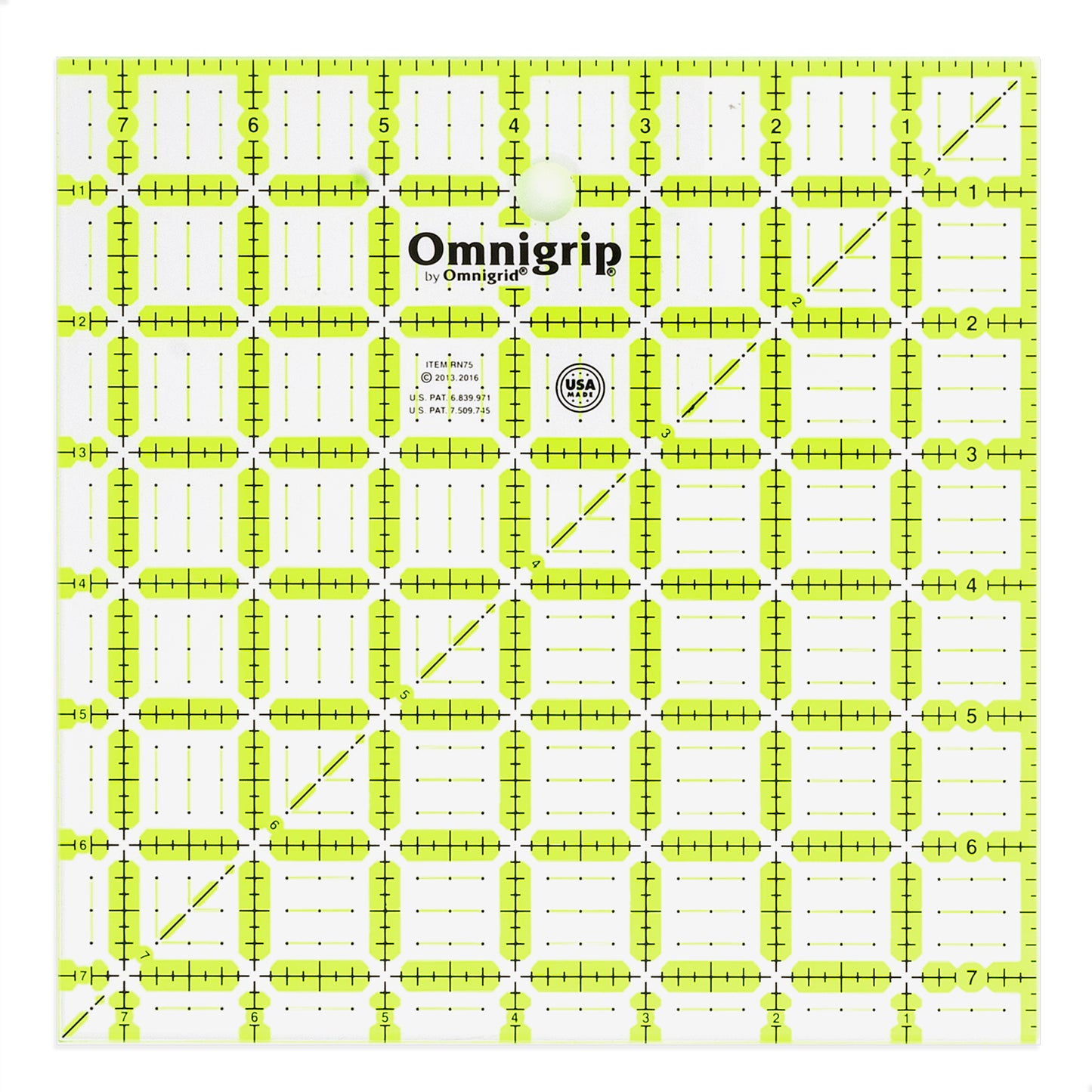 Neon Square Ruler, 7-1/2" x 7-1/2"